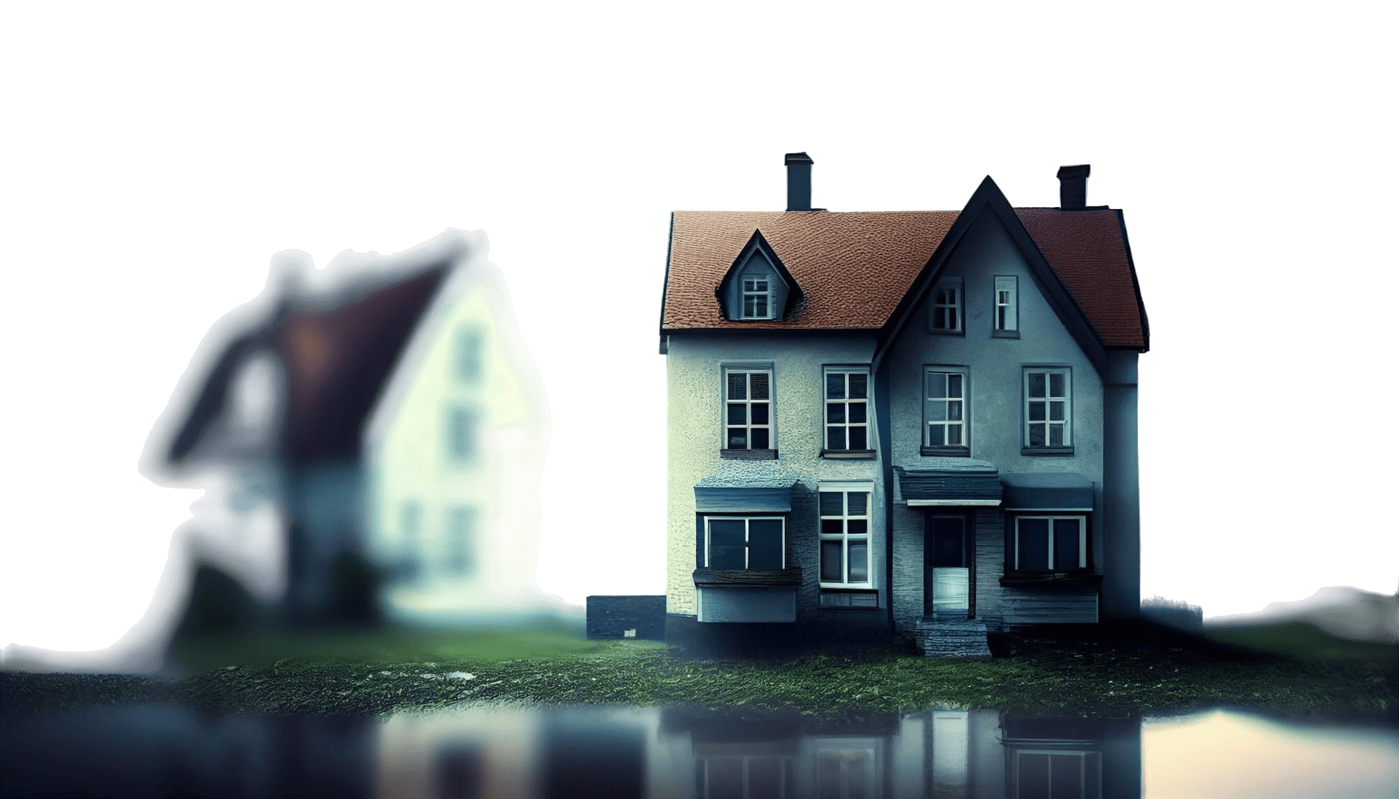 Luxury modern house at night